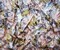 Light Pink-Multi Floral Printed Stretch Spandex Twill Sateen Woven Fabric By the Yard